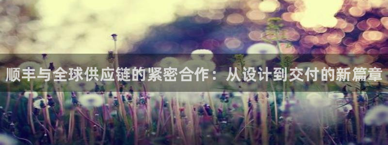 28圈推广链接是多少个：顺丰与全球供应链的紧密合作：从设计到